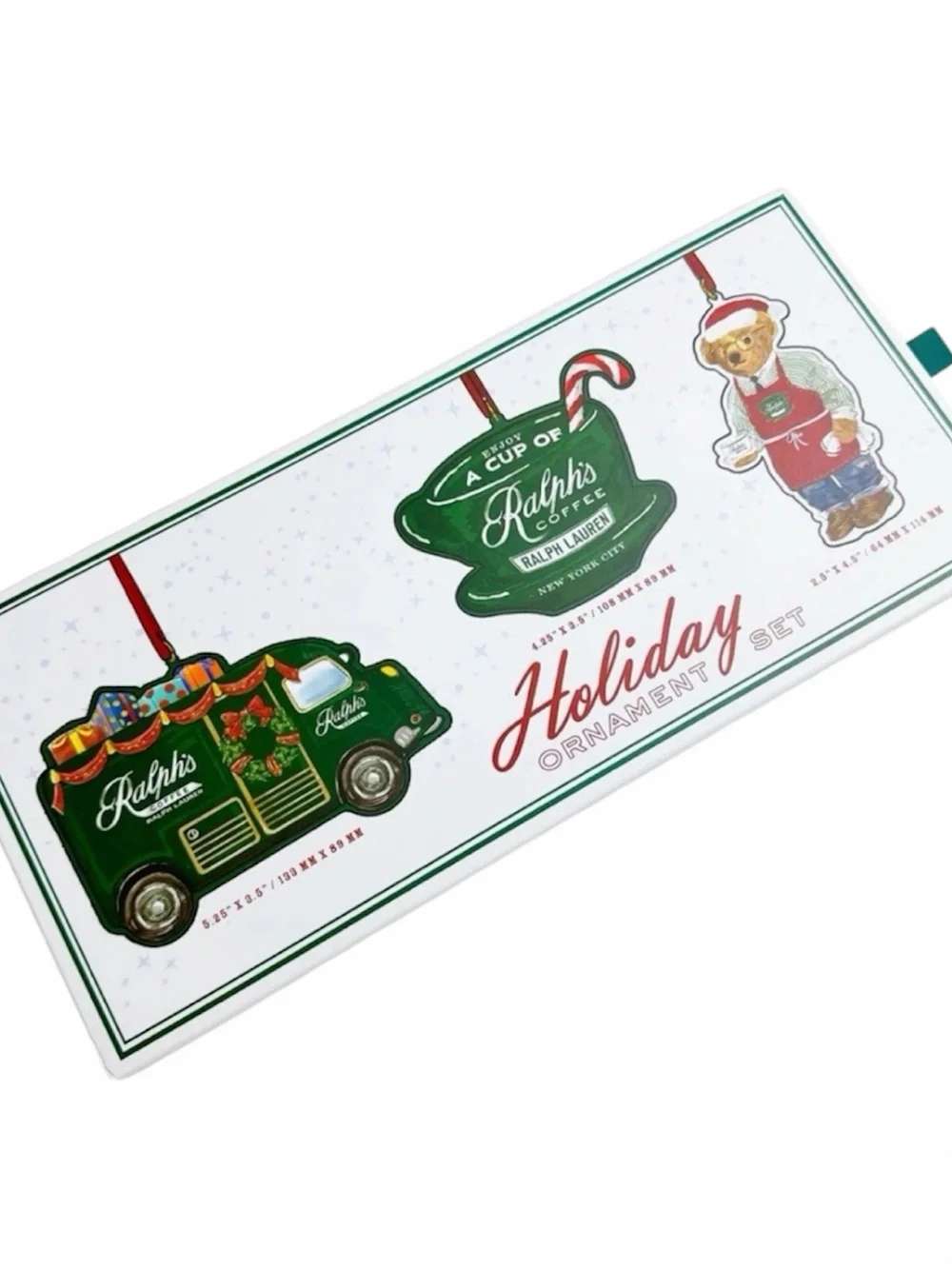 Ralph’s Coffee Ralph Lauren Holiday Ornament Gift Set Truck Polo Bear NWT